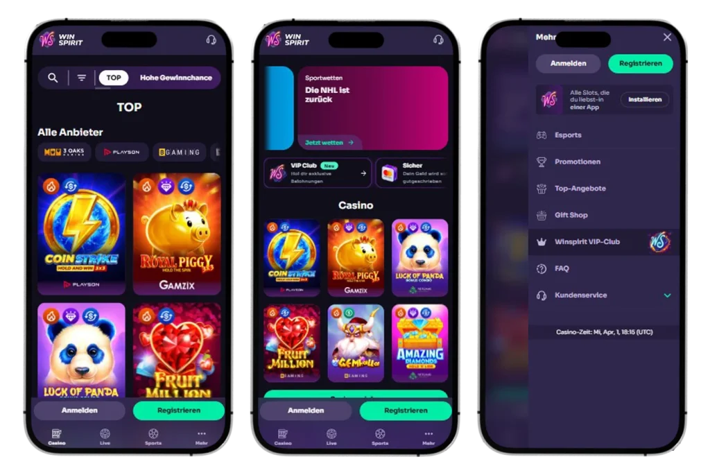 WinSpirit Casino app